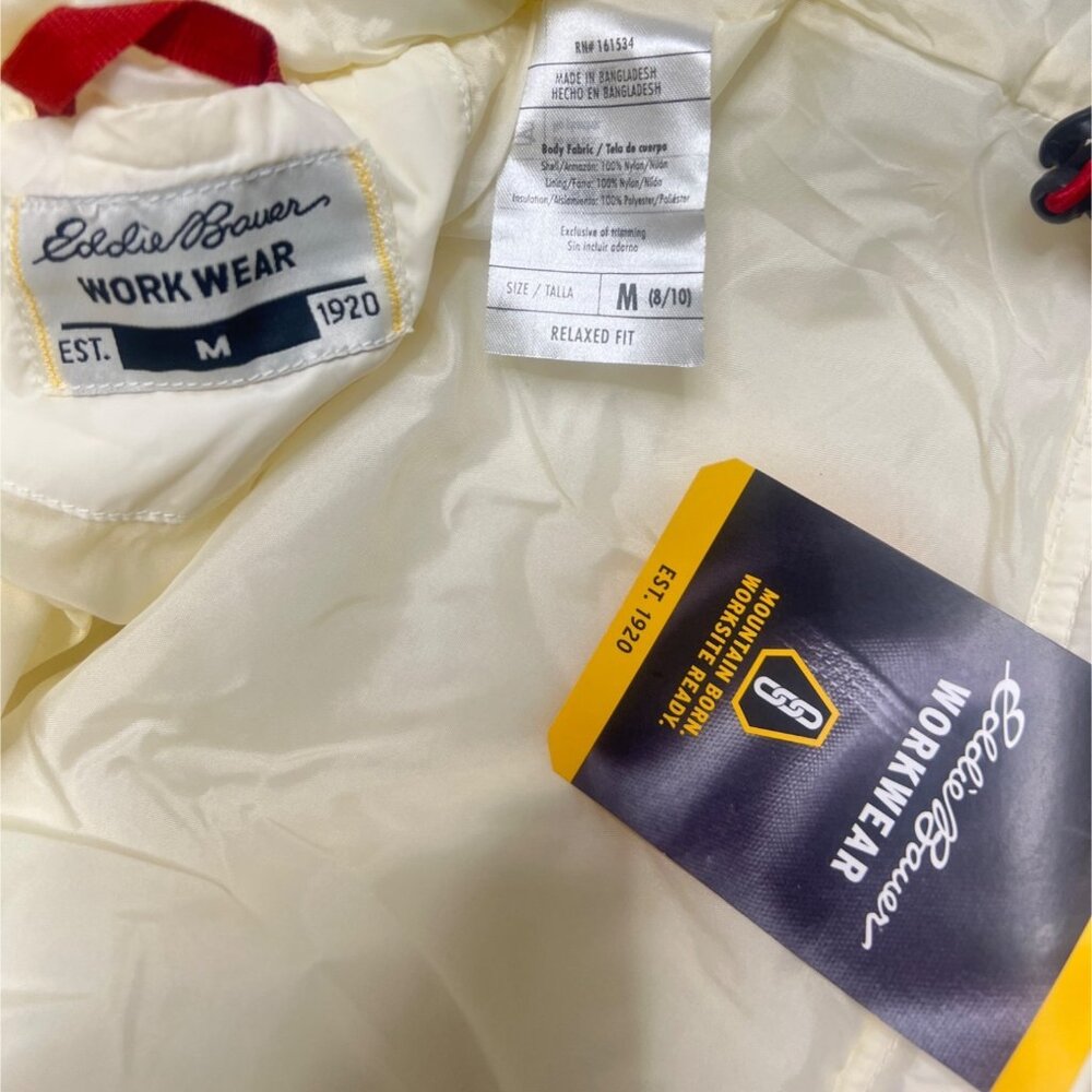 Eddie Bauer Beige Jacket Women's Matterhorn Workwear Hooded lightweight Size M - Picture 5 of 8